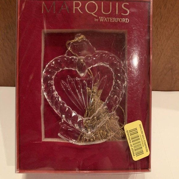 Marquis By Waterford Crystal Heart 2011 Our First Christmas Ornament Please Read - Picture 1 of 12